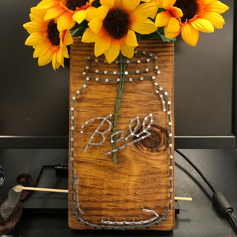 Ball Jar String Art